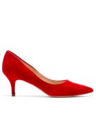 Pumps Rosalía in pelle scamosciata rossa