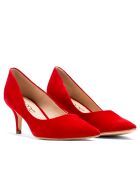 Pumps Rosalía in pelle scamosciata rossa