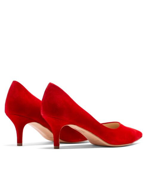 Pumps Rosalía in pelle scamosciata rossa