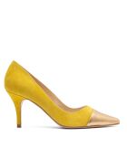 Dumps CA-1034 color platino/giallo metallizzato - Tacco: 7cm