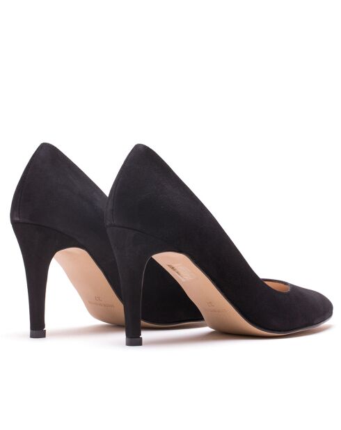 F-4253 pumps van zwart suède leer - Hak: 7 cm