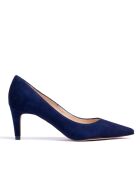 Pumps 13370 in pelle scamosciata blu marino