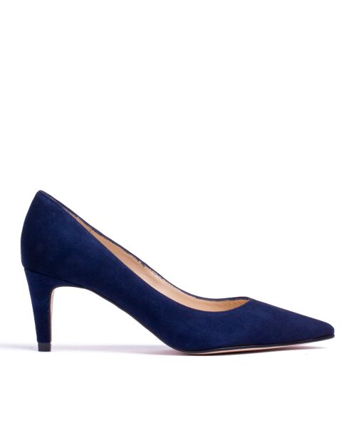 Pumps 13370 in pelle scamosciata blu marino