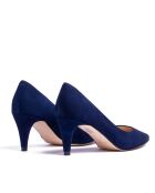 Pumps 13370 in pelle scamosciata blu marino