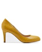 12619 Dumps gialle in coccodrillo - Tacco: 7cm