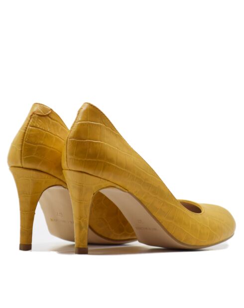 12619 Dumps gialle in coccodrillo - Tacco: 7cm