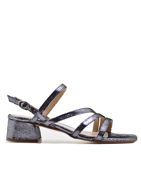 CA-1781 Silver Diamond lederen sandalen