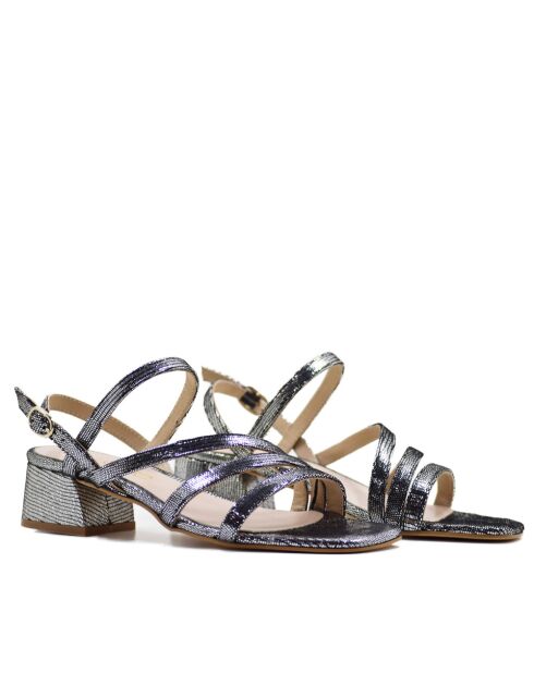 CA-1781 Silver Diamond lederen sandalen