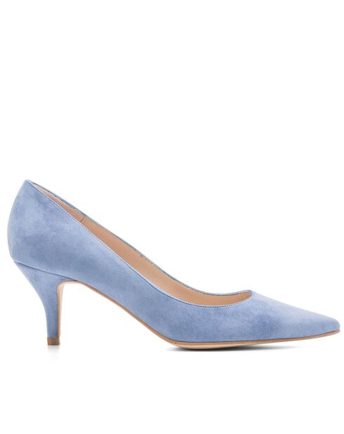 Pumps 13370 in pelle scamosciata blu jeans