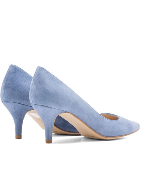 Pumps 13370 in pelle scamosciata blu jeans