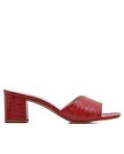 Mules à talon CA-1941 en Cuir rouges - Talon : 7cm