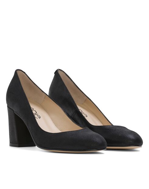 12619 Dumps nere in pelle verniciata a polvere - Tacco: 7 cm