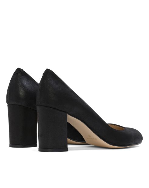 12619 Dumps nere in pelle verniciata a polvere - Tacco: 7 cm