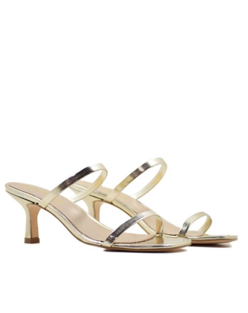 Mules mit Absatz 1871 aus metallischem Platin