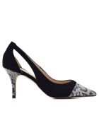 Scarpe da ginnastica in pelle di serpente nere 14787CU - Tacco: 7,5 cm