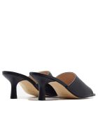 CA-1775 marineblauwe muiltjes met hak van nappaleer - Hak: 6 cm