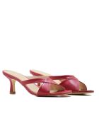 Rode muiltjes van Mestizo-leer CA-1776 met hak - Hak: 6 cm