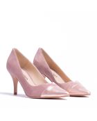 Pumps CA-1034 color salmone/nude metallizzate - Tacco: 7 cm