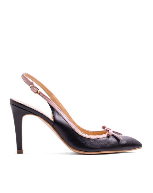 Pumps F-4256 Tibet nero/rosa - Tacco: 8cm