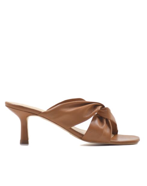 CA-1872 bruine mestizo leren muiltjes met hak - Hak: 6cm