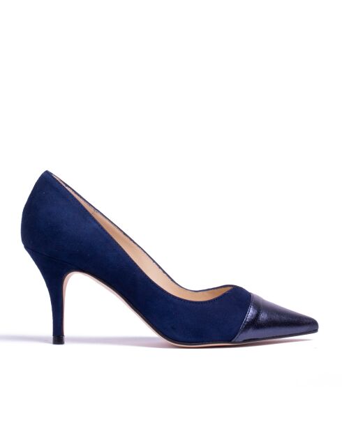 Dumps CA-1034 blu navy metallizzato - Tacco: 7cm