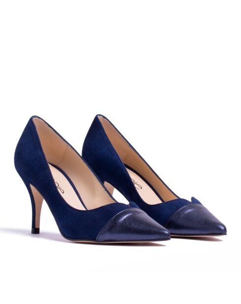Dumps CA-1034 blu navy metallizzato - Tacco: 7cm