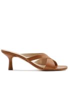 CA-1776 bruine mestizo leren muiltjes met hak - Hak: 6cm