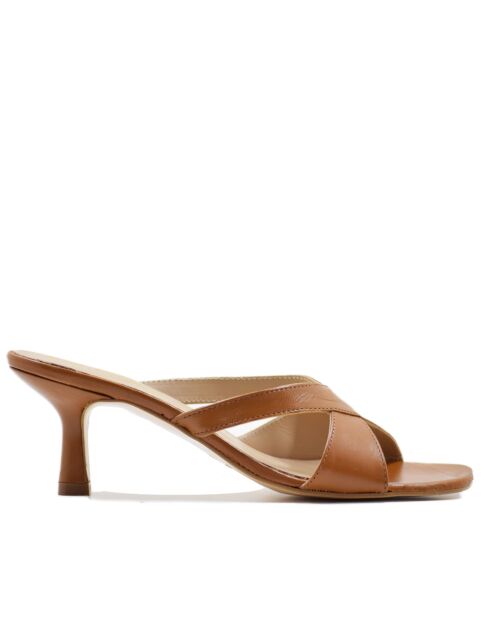 CA-1776 bruine mestizo leren muiltjes met hak - Hak: 6cm