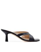 Schwarze CA-1776 Pantolette aus Mestizo-Leder mit Absatz — Absatz: 6 cm