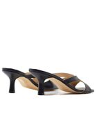 Schwarze CA-1776 Pantolette aus Mestizo-Leder mit Absatz — Absatz: 6 cm