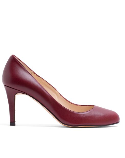 12619 Dumps Mestizo in pelle bordeaux - Tacco: 7 cm