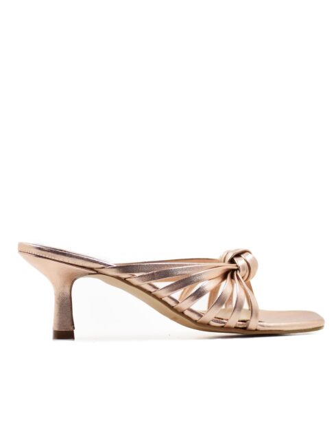 Roze muiltjes van Mestizo-leer CA-1873 met hak - Hak: 6 cm