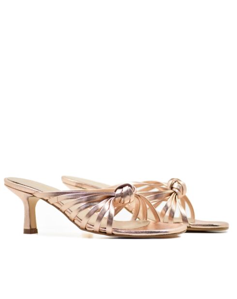 Roze muiltjes van Mestizo-leer CA-1873 met hak - Hak: 6 cm