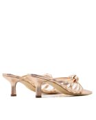 Roze muiltjes van Mestizo-leer CA-1873 met hak - Hak: 6 cm