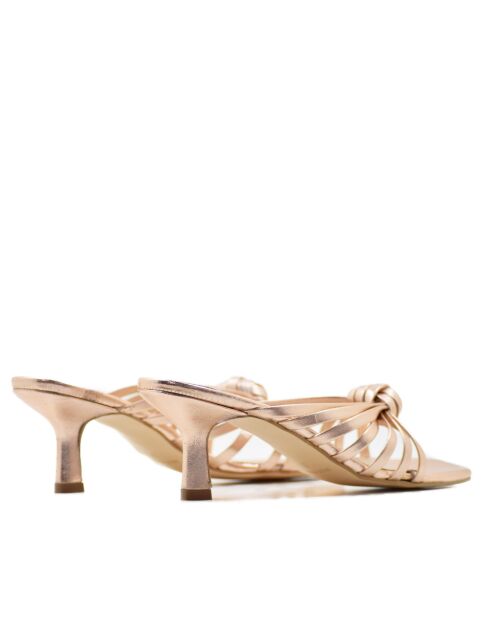 Roze muiltjes van Mestizo-leer CA-1873 met hak - Hak: 6 cm