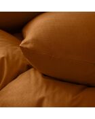 Bettbezug-Set Clara, karamellfarben, einfarbig, reliefar