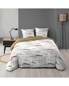 Zenith microvezel beddengoedset met natuurlijke print, 3-delig