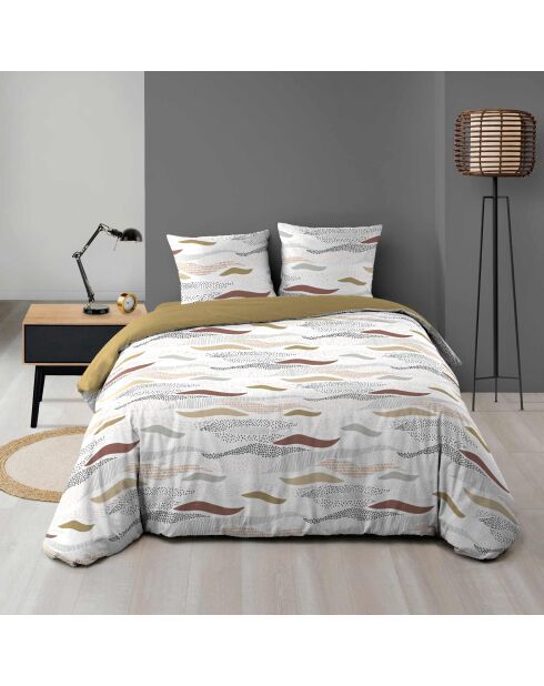 Zenith microvezel beddengoedset met natuurlijke print, 3-delig