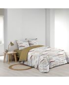 Zenith microvezel beddengoedset met natuurlijke print, 3-delig