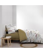 Zenith microvezel beddengoedset met natuurlijke print, 3-delig