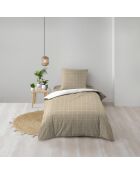 Parure housse de couette réversible Cadria naturelle