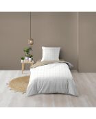 Parure housse de couette réversible Cadria naturelle