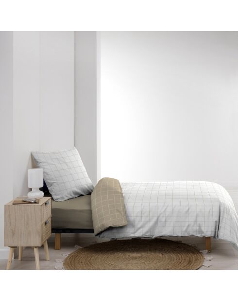 Parure housse de couette réversible Cadria naturelle