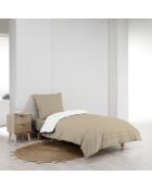 Parure housse de couette réversible Cadria naturelle
