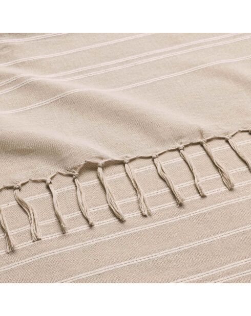 Plaid in lino Lilia con frange - 240x260 cm