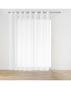 Haltona XXL-Schleier mit großen Ösen, weißer Leineneffekt, 300 x 240 cm