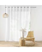 Haltona XXL-Schleier mit großen Ösen, weißer Leineneffekt, 300 x 240 cm