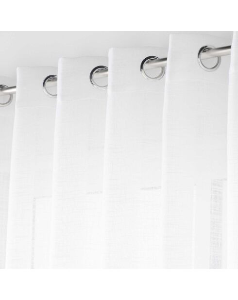 Haltona XXL-Schleier mit großen Ösen, weißer Leineneffekt, 300 x 240 cm