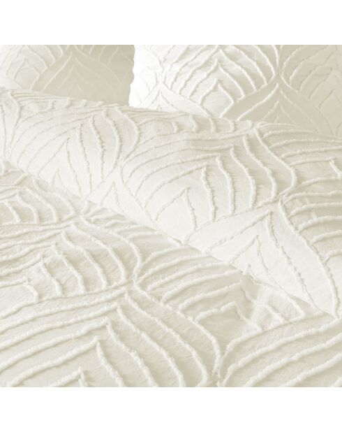 Heltie Bettbezug-Set aus getufteter Mikrofaser, elfenbeinfarben