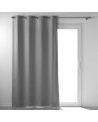 Tenda con occhielli Occuless Grey in chambray oscurante grigio chiaro - 135x260 cm